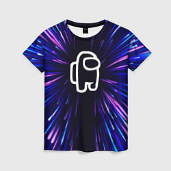Женская футболка Among Us neon energy