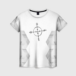 Женская футболка Megadeth white poly