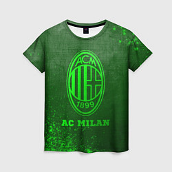 Женская футболка AC Milan - green gradient