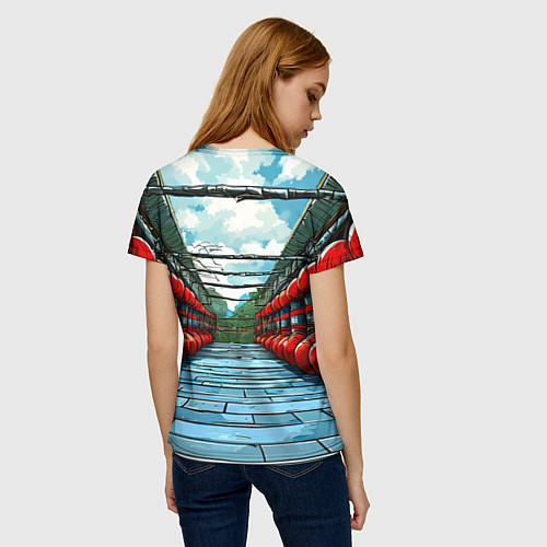 Женская футболка Зал Муай Тай / 3D-принт – фото 4