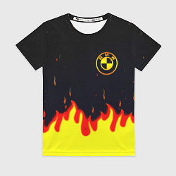 Женская футболка BMW огненный