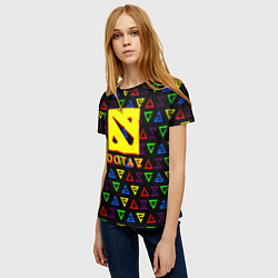 Футболка женская Dota pattern witcher, цвет: 3D-принт — фото 2