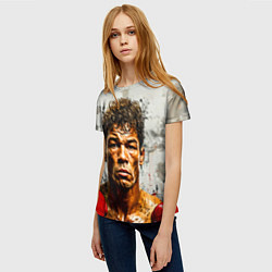 Футболка женская Артуро Гатти на сером, цвет: 3D-принт — фото 2