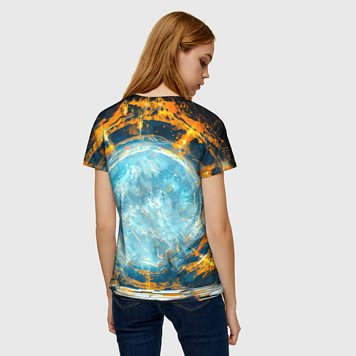 Женская футболка Кунг-фу боец / 3D-принт – фото 4