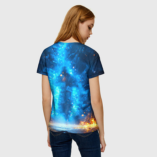 Женская футболка Реслер в огне / 3D-принт – фото 4