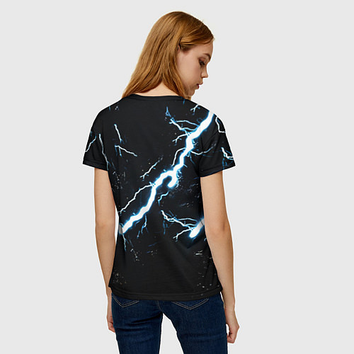 Женская футболка Рестлер в молниях / 3D-принт – фото 4