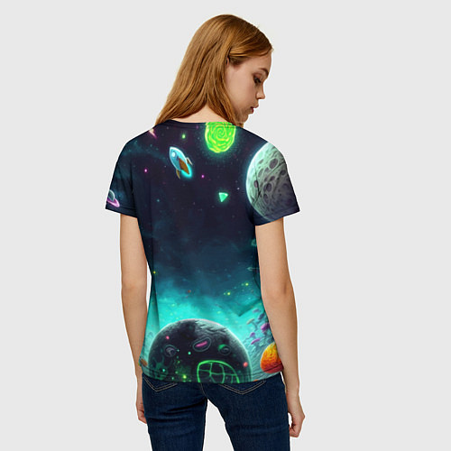 Женская футболка Рик и Морти на планете сказочных грибов / 3D-принт – фото 4