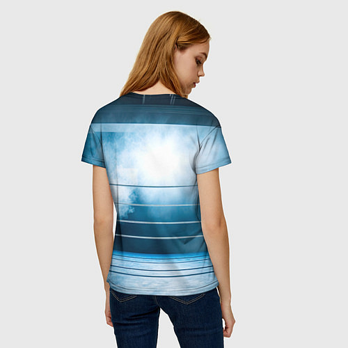 Женская футболка Ринг в тумане / 3D-принт – фото 4