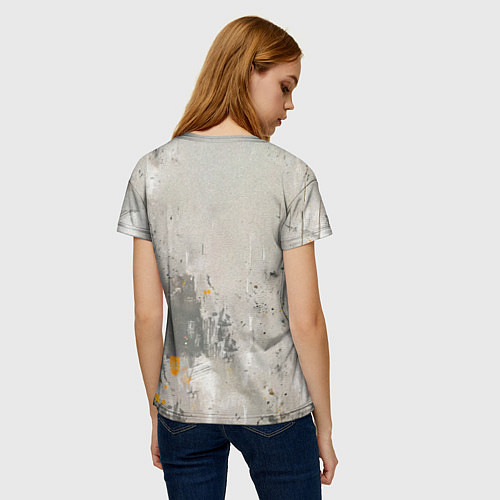 Женская футболка Брюс Ли на сером / 3D-принт – фото 4