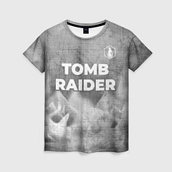Женская футболка Tomb Raider - grey gradient посередине