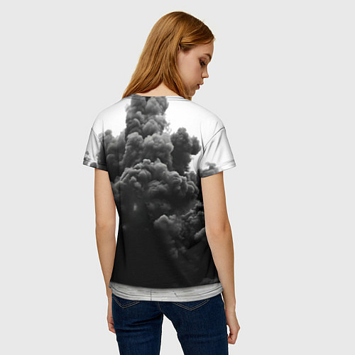 Женская футболка Мухаммед Али в черном дыму / 3D-принт – фото 4