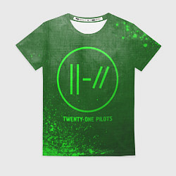 Женская футболка Twenty One Pilots - green gradient