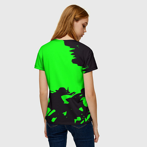Женская футболка Portal черный дым / 3D-принт – фото 4