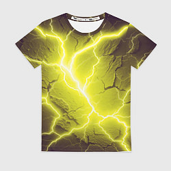 Женская футболка Color yellow black