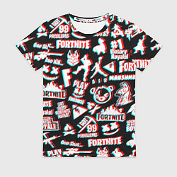 Женская футболка Fortnite glitch game