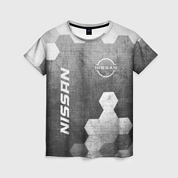 Футболка женская Nissan - grey gradient вертикально, цвет: 3D-принт