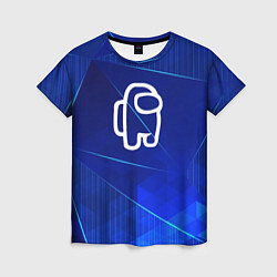 Женская футболка Among Us blue poly