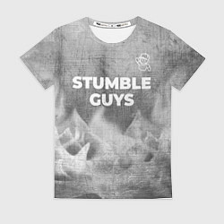 Футболка женская Stumble Guys - grey gradient посередине, цвет: 3D-принт