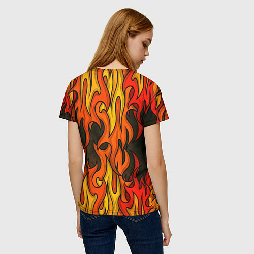 Женская футболка Языки пламени арт / 3D-принт – фото 4