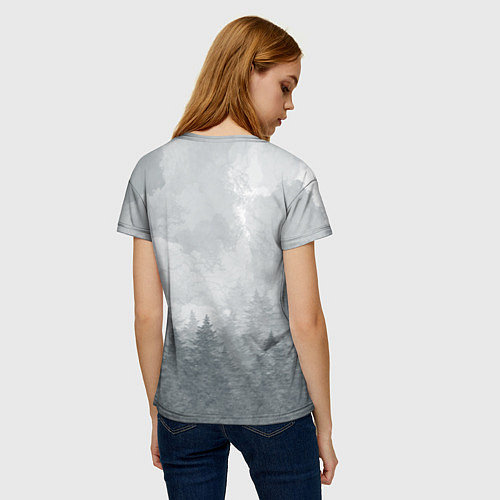 Женская футболка Лес мой храм - медведь русич / 3D-принт – фото 4