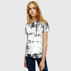Футболка женская Color black and white, цвет: 3D-принт — фото 2