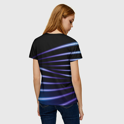 Женская футболка Color black blue / 3D-принт – фото 4