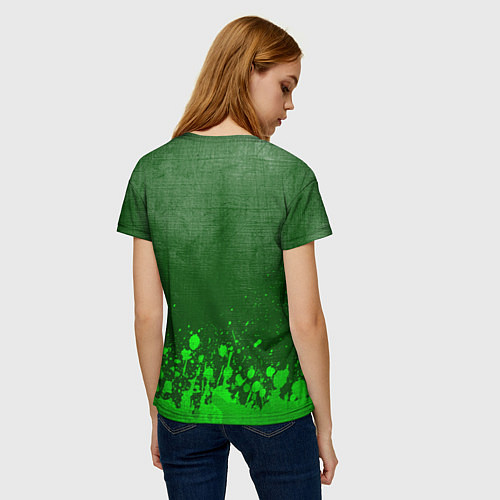 Женская футболка Deep Purple - green gradient посередине / 3D-принт – фото 4