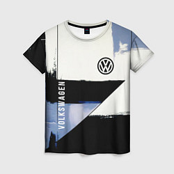 Футболка женская Volkswagen логотип, цвет: 3D-принт