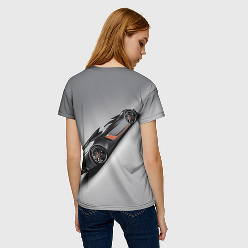 Женская футболка Lamborghini - racing car / 3D-принт – фото 4