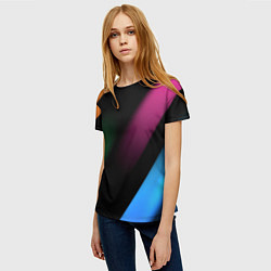 Футболка женская Multicoloured, цвет: 3D-принт — фото 2