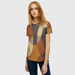 Футболка женская Графические цветные текстуры и паттерны, цвет: 3D-принт — фото 2