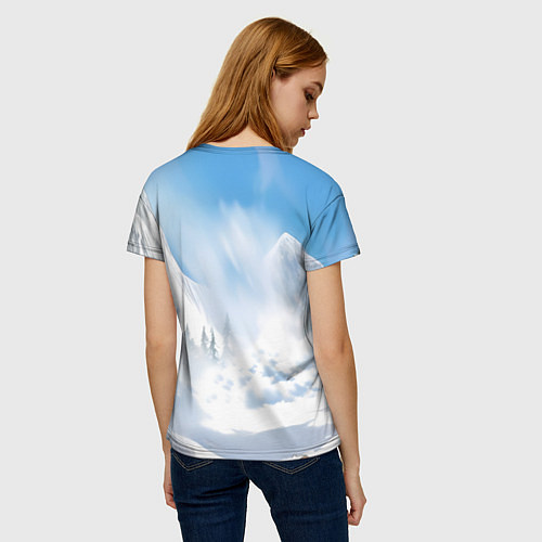 Женская футболка Злой русский медведь / 3D-принт – фото 4