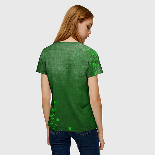 Женская футболка Chelsea - green gradient вертикально / 3D-принт – фото 4