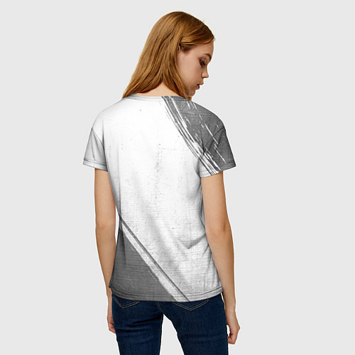 Женская футболка Real Madrid - white gradient вертикально / 3D-принт – фото 4