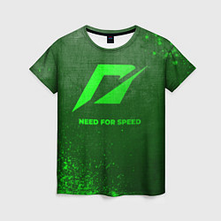 Женская футболка Need for Speed - green gradient