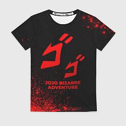 Женская футболка JoJo Bizarre Adventure - red gradient