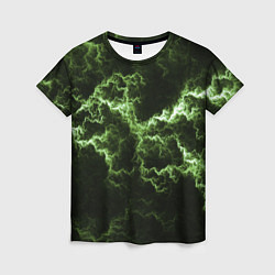 Футболка женская Lightning green glow, цвет: 3D-принт