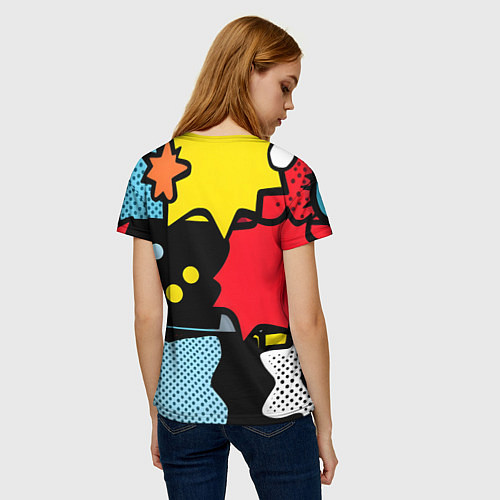 Женская футболка Поп абстракция / 3D-принт – фото 4
