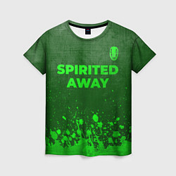 Женская футболка Spirited Away - green gradient посередине