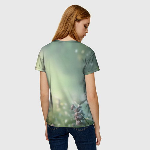 Женская футболка Девушка с ушками зайца / 3D-принт – фото 4