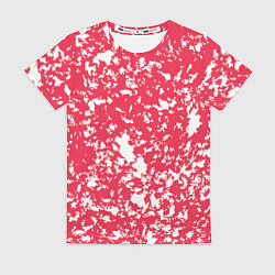 Футболка женская Розовый пятнистый, цвет: 3D-принт