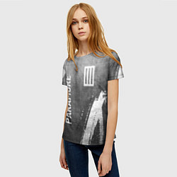 Футболка женская Paramore - grey gradient вертикально, цвет: 3D-принт — фото 2
