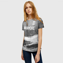 Футболка женская Paramore - grey gradient посередине, цвет: 3D-принт — фото 2