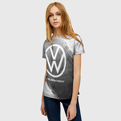 Футболка женская Volkswagen - grey gradient, цвет: 3D-принт — фото 2