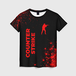 Женская футболка Counter Strike - red gradient вертикально