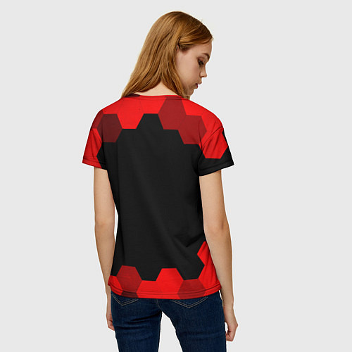 Женская футболка Dota - red gradient / 3D-принт – фото 4