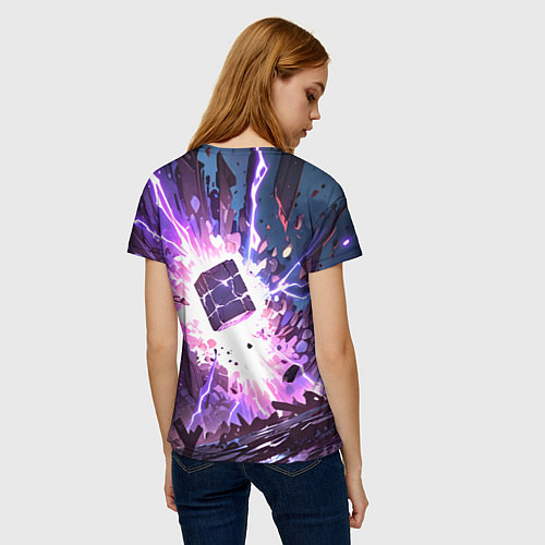 Женская футболка Магический куб / 3D-принт – фото 4