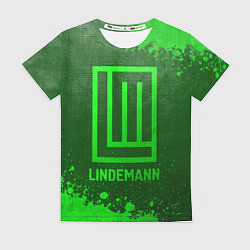 Футболка женская Lindemann - green gradient, цвет: 3D-принт
