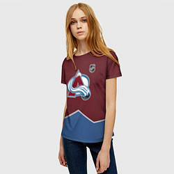 Футболка женская Колорадо Эвеланш хоккей, цвет: 3D-принт — фото 2