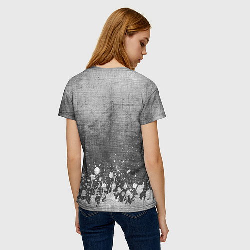Женская футболка Marilyn Manson - grey gradient посередине / 3D-принт – фото 4